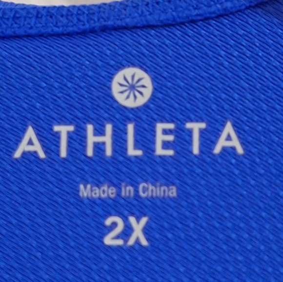 Athleta  Women's Blue Hooded Tunic Size 2X - Picture 15 of 15
